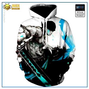 One piece hoodie  zoro blue mixed 3d hoodie
