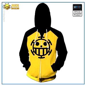 One piece zipped hoodie: trafalgar d water law