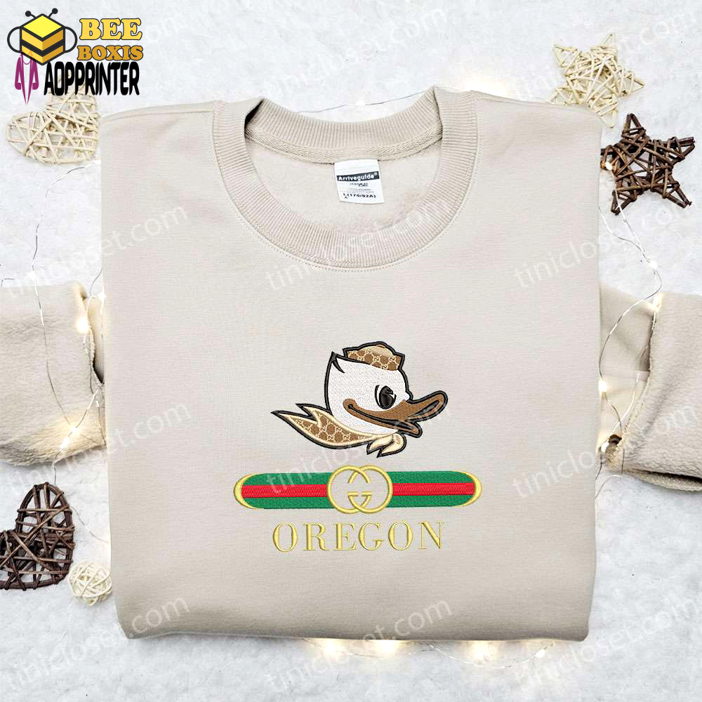 Oregon ducks x gucci embroidered shirt & ncaa sports hoodie – best gift idea