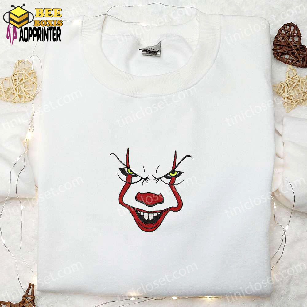 Pennywise it embroidered sweatshirt: horror movie hoodie perfect halloween gift