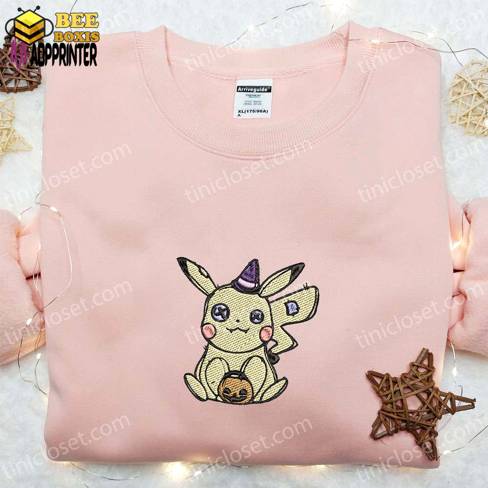 Pikachu pumpkin embroidered sweatshirt & anime hoodie: best halloween gift ideas