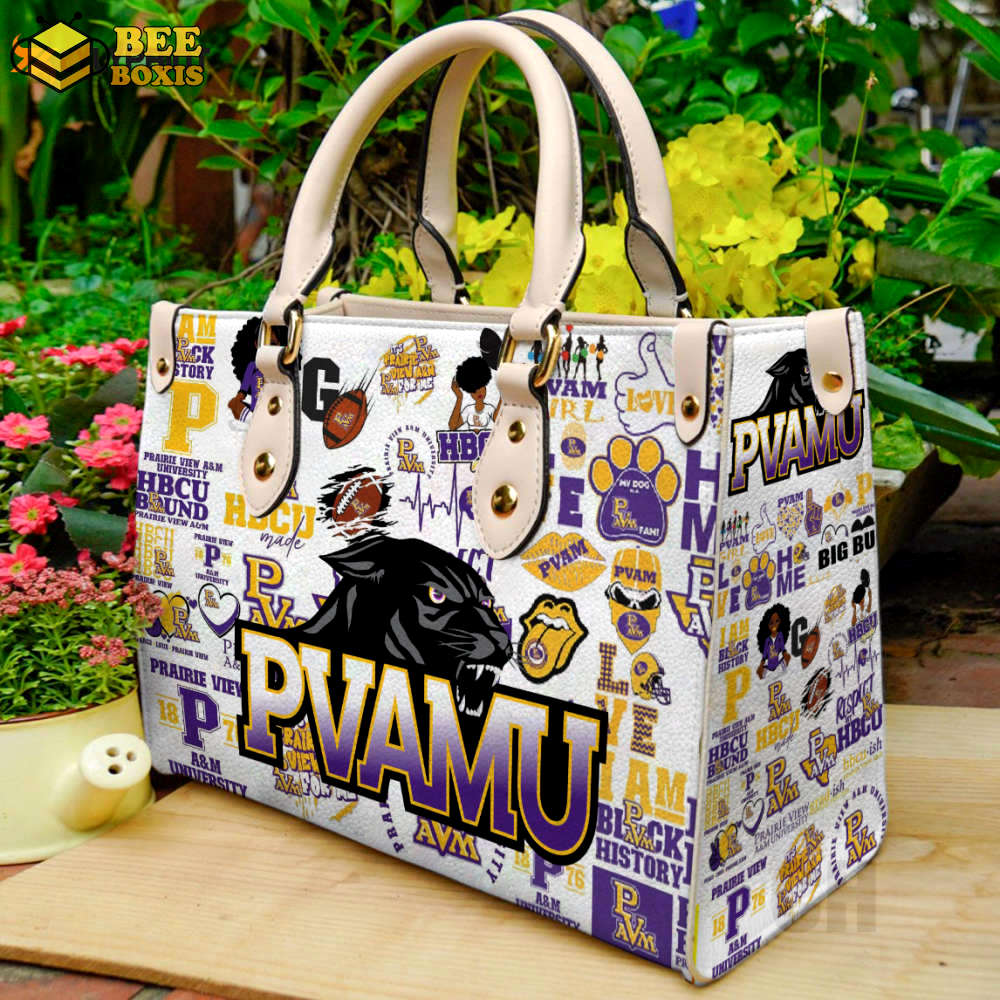 Prairie view a&m panthers leather handbag gift for women
