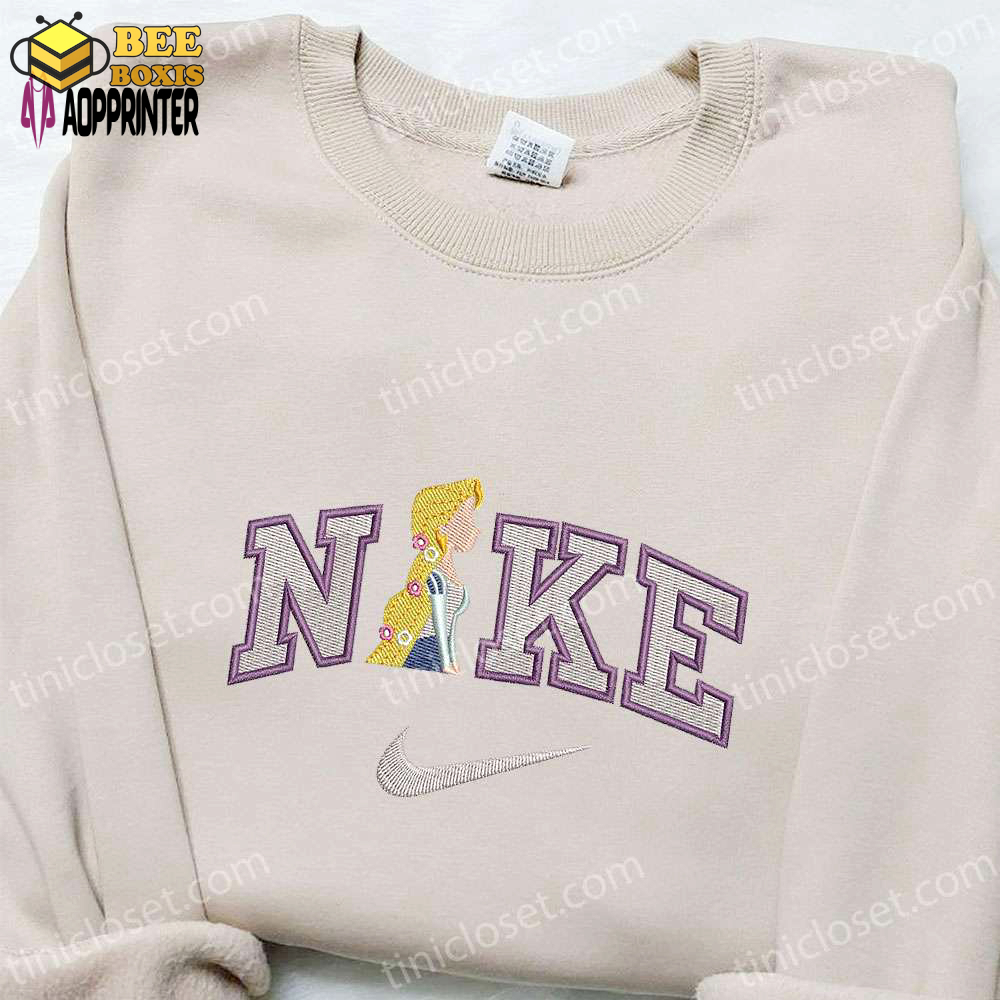 Rapunzel x nike cartoon embroidered shirt disney characters sweatshirt custom hoodie