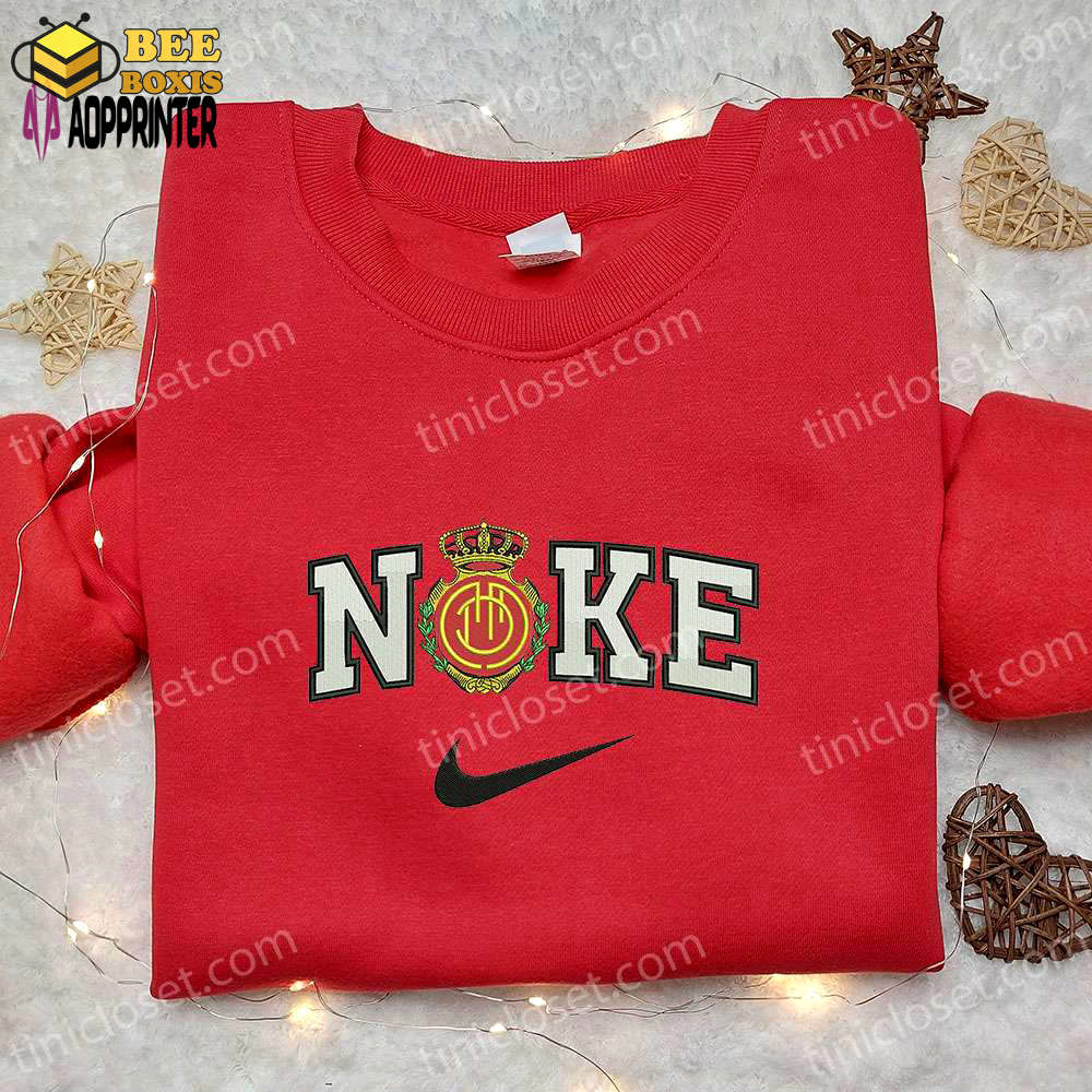 Rcd mallorca x nike embroidered shirt sweatshirt & hoodie – custom sportswear