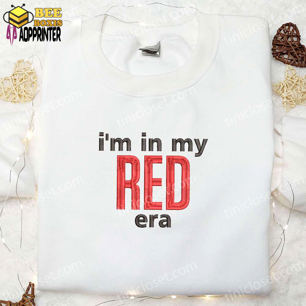 Red era embroidered shirt & celebrity hoodie: best music gift for fans
