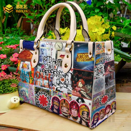 Red hot chili peppers 2 leather handbag gift for women