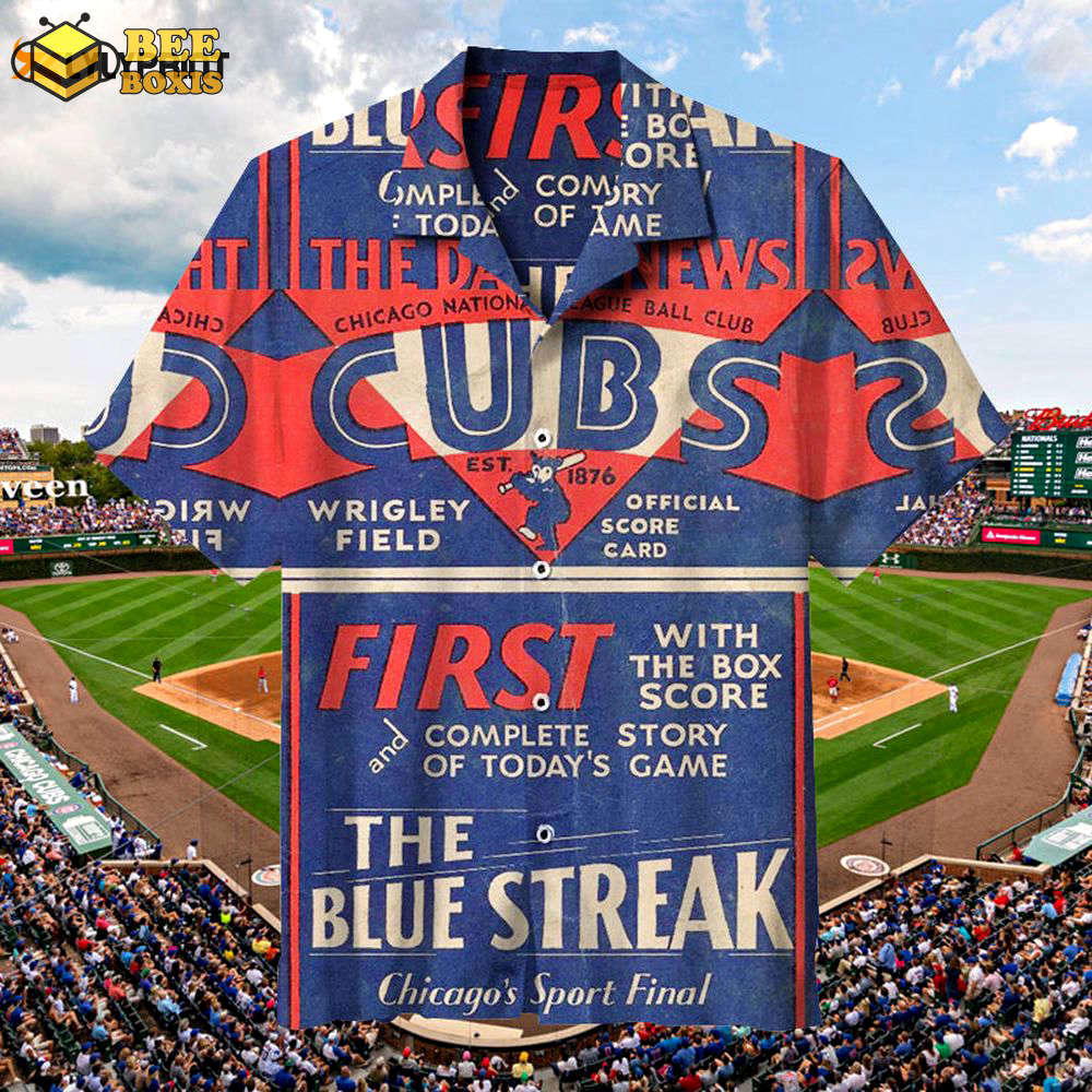 Retro chicago cubs hawaiian shirt summer gift for men women