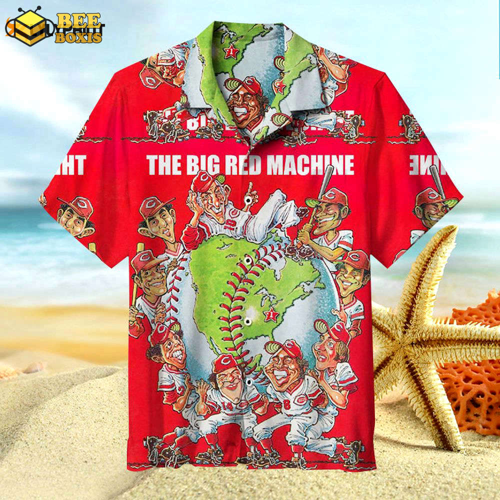 Retro cincinnati reds hawaiian shirt summer gift for men women