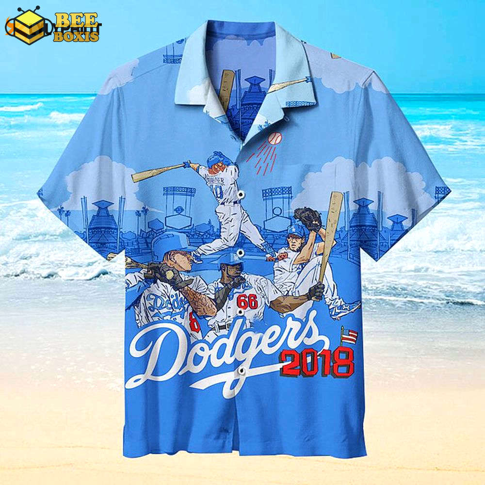 Retro los angeles dodgers hawaiian shirt