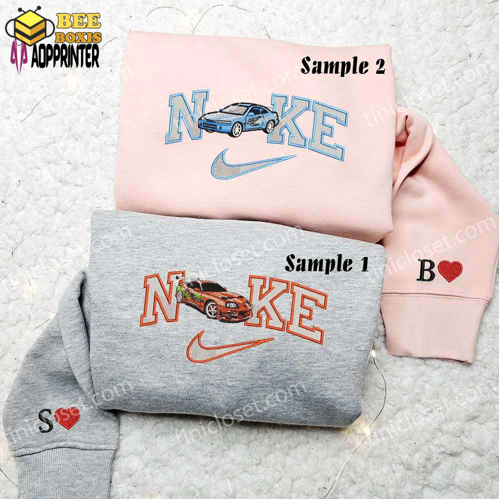 Rev up your style with sport cars embroidered couple shirts – perfect for car enthusiasts!