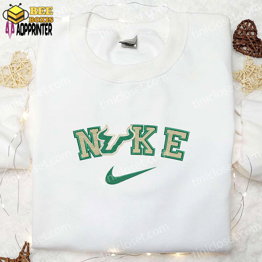 S florida bulls x nike embroidered shirt & ncaa sports hoodie: best gift idea