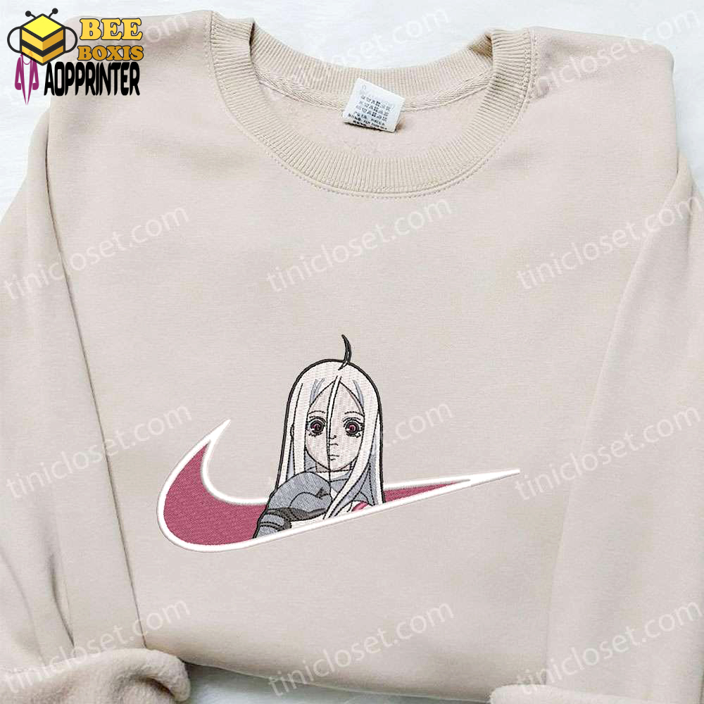Shiro x swoosh anime embroidered hoodie deadman wonderland sweatshirt custom hoodie