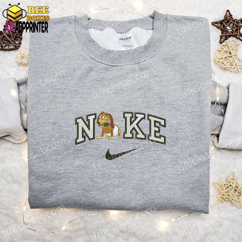 Slinky dog x nike embroidered sweatshirt: toy story disney plus shirt best gift ideas for all occasions