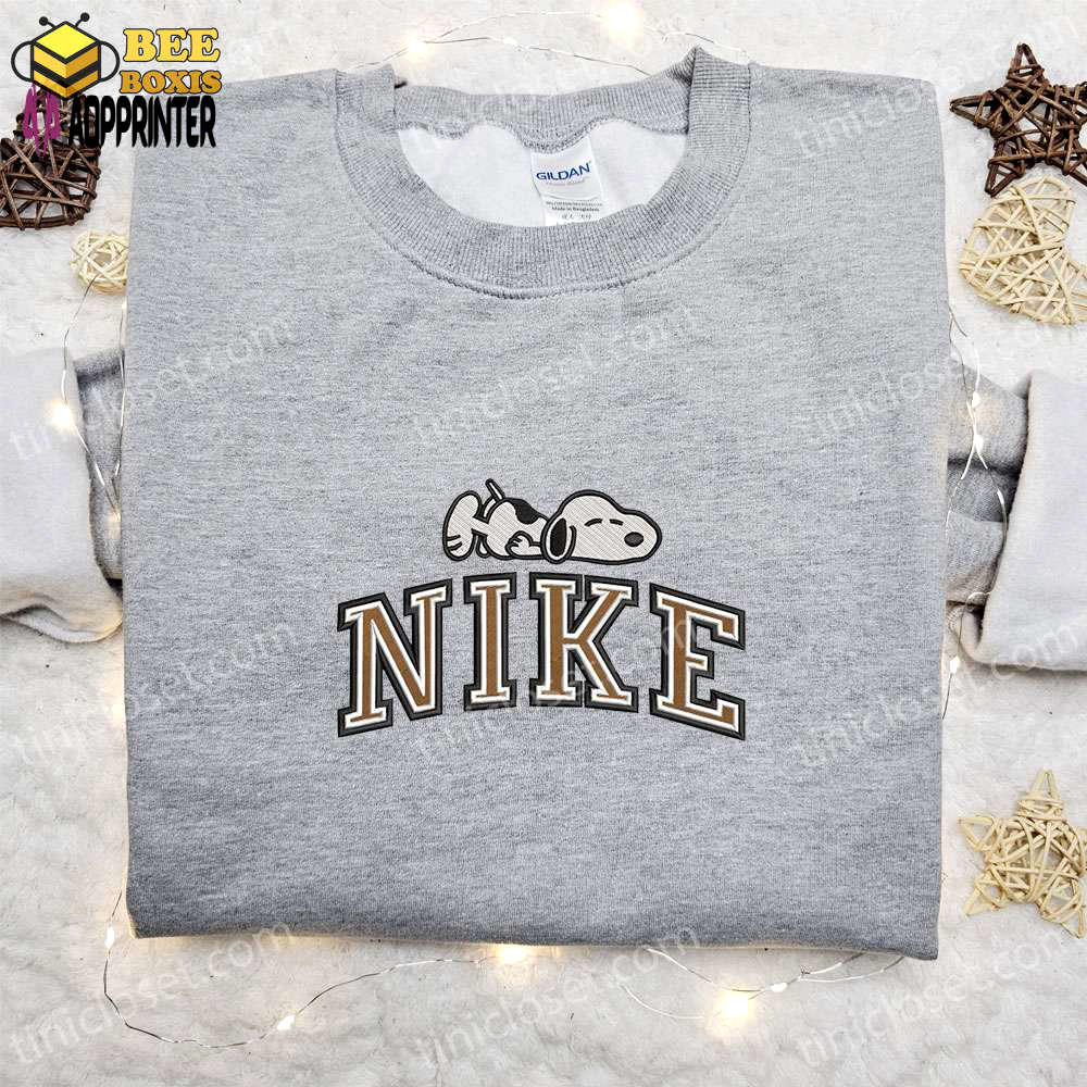 Snoopy tired x nike embroidered sweatshirt & peanuts disney plus shirt: best gift ideas for all occasions