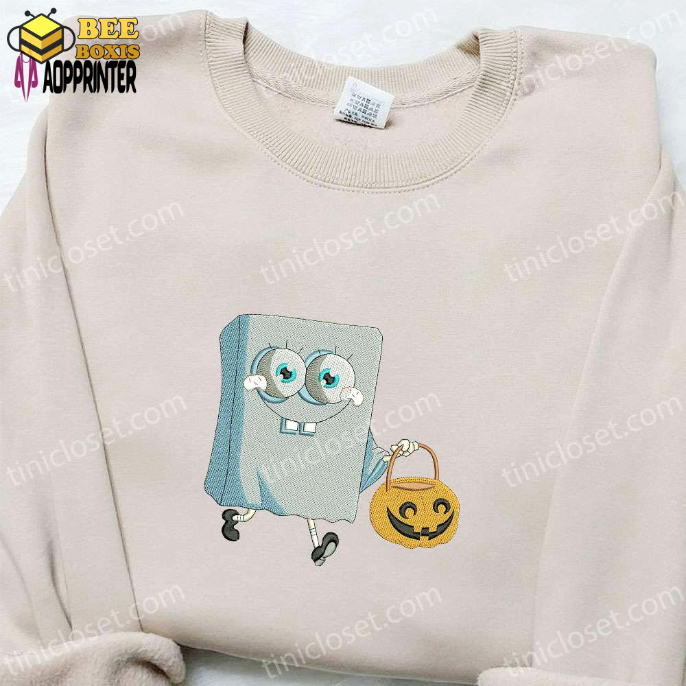 Spongebob halloween t-shirt & hoodie: best embroidered cartoon gift ideas