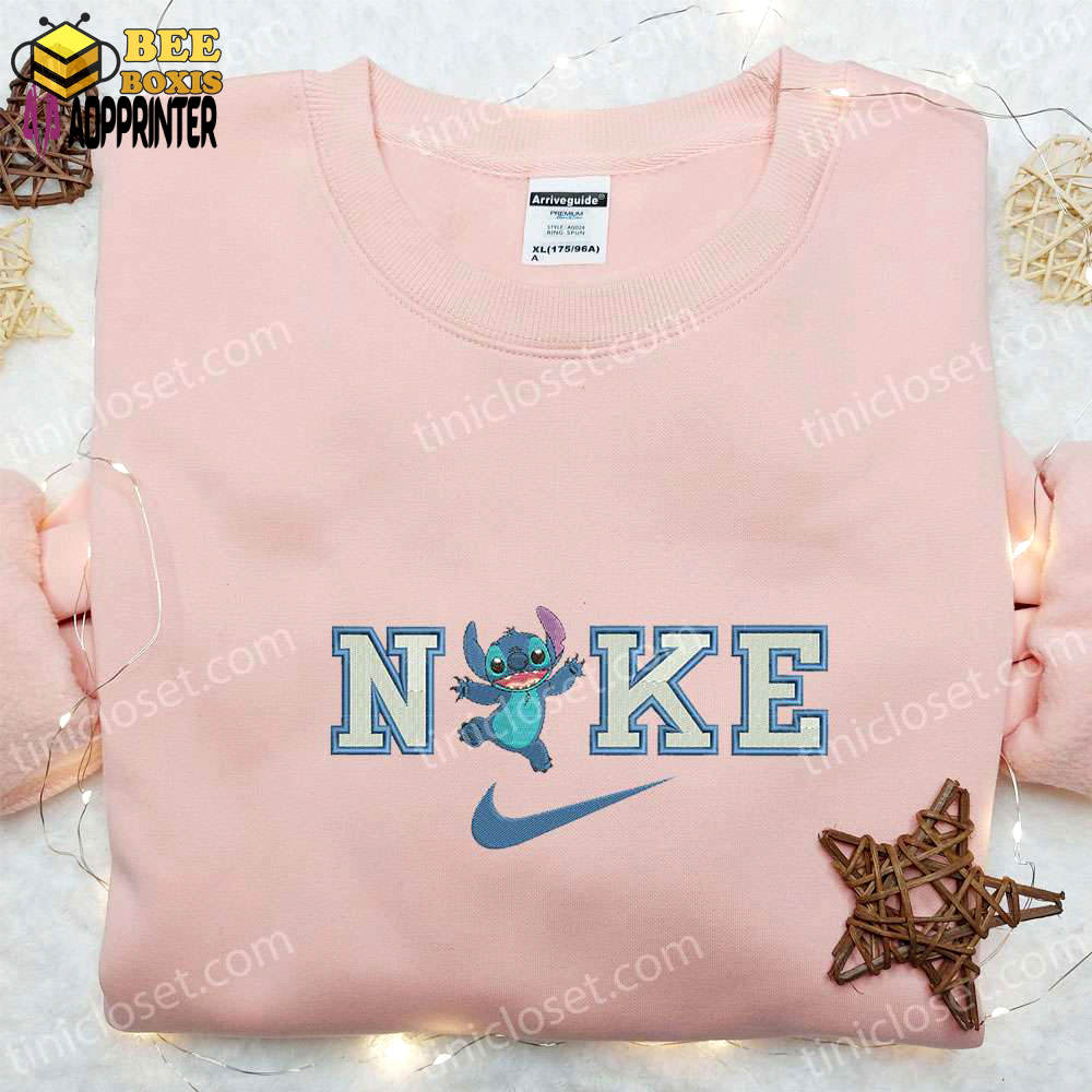 Stitch happy x nike embroidered sweatshirt: the best lilo and stitch disney gift