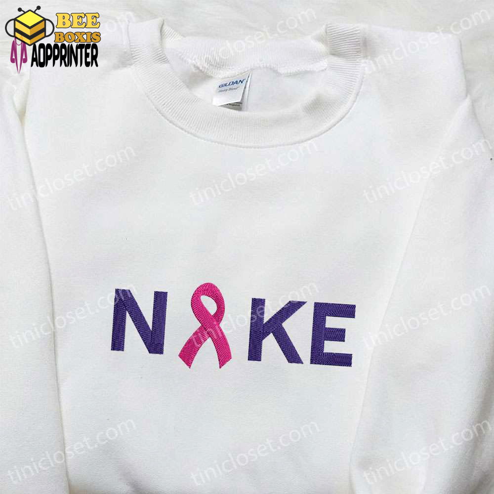 Stylish ribbon x nike embroidered shirt sweatshirt & hoodie – customizable nike-inspired apparel