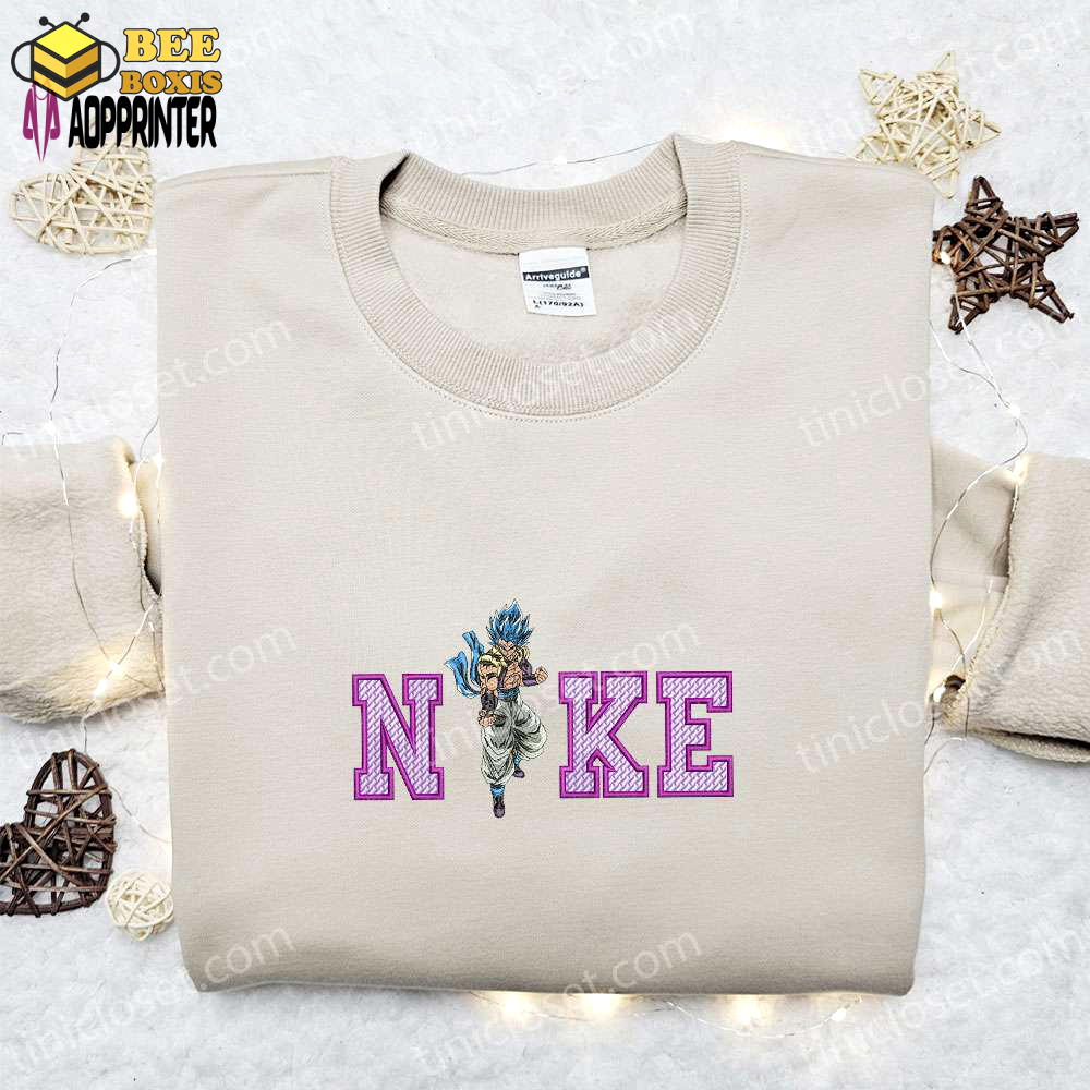 Super saiyan goku x nike embroidered shirt & dragon ball anime hoodie – perfect gift idea!