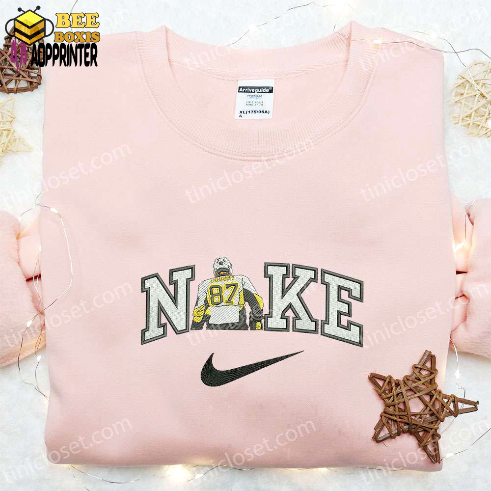 Sydney crosby x nike embroidered shirt & hoodie: best nhl fandom gift idea
