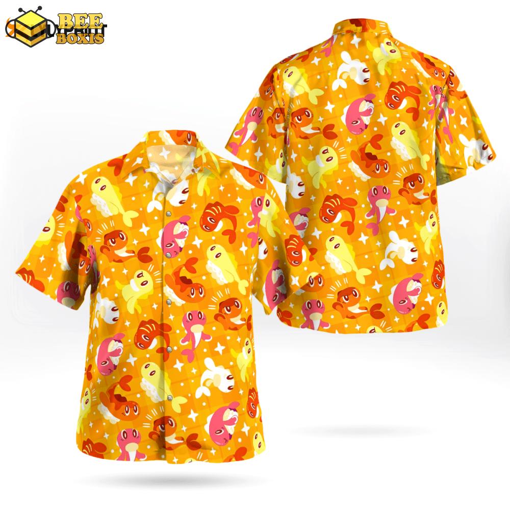 Tatsugiri pokemon hawaiian shirt: vibrant & stylish aloha attire