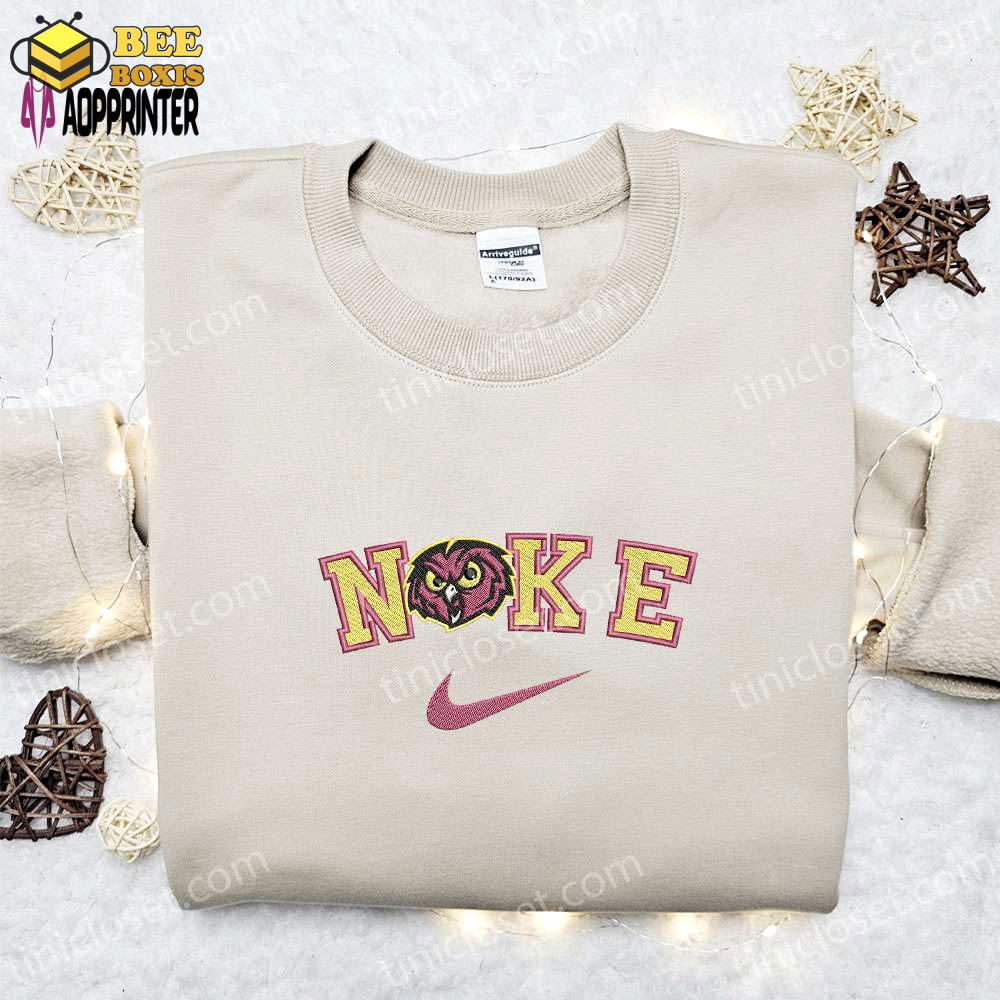 Temple owls x nike embroidered shirt & hoodie: best ncaa sports gift