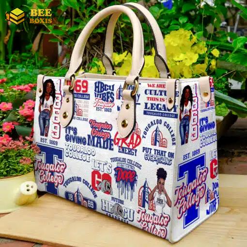 Tougaloo college bulldog leather handbag 2