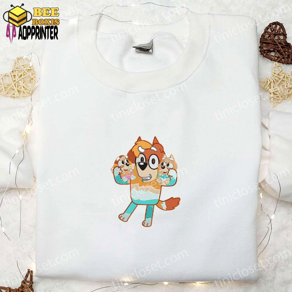 Uncle rad with kids embroidered shirt & bluey cartoon hoodie: perfect father’s day gift idea