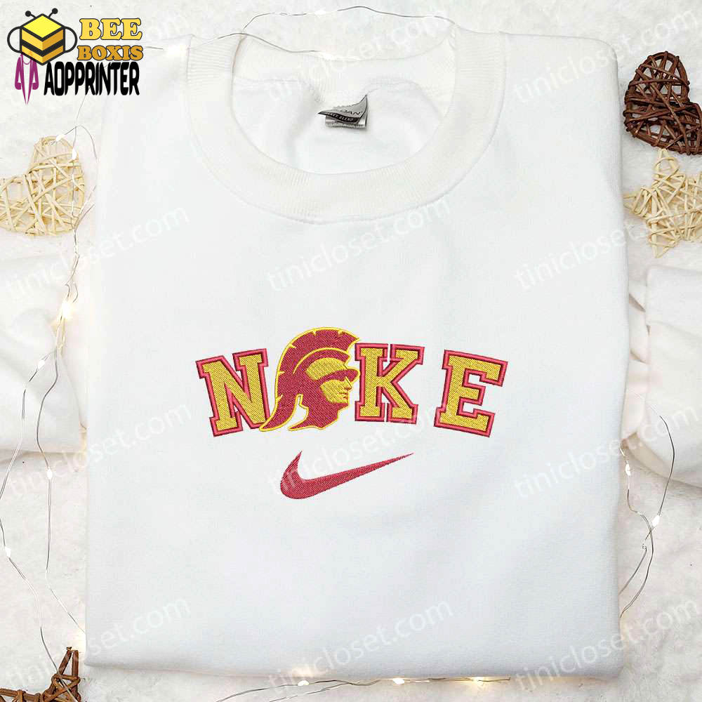 Usc trojans x nike embroidered shirt & ncaa sports hoodie – best gift idea