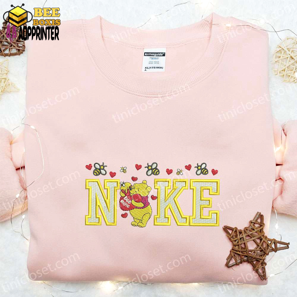 Valentine embroidered shirt & hoodie: winnie the pooh be mine x nike disney characters – shop now!