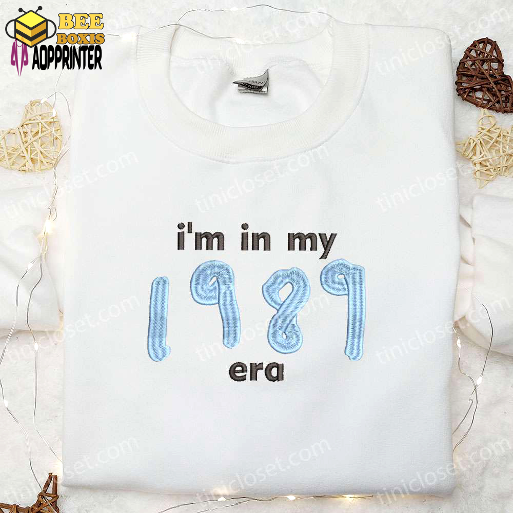 Vintage 1989 era embroidered shirt & celebrity hoodie: perfect music gift for fans