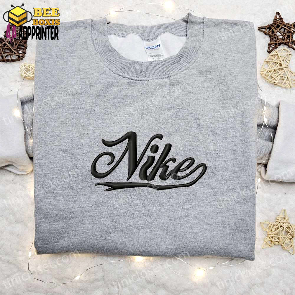 Vintage custom nike embroidered hoodie & shirt: best birthday gift ideas