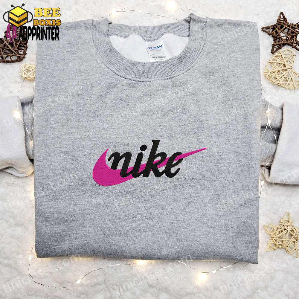 Vintage swoosh x nike embroidered sweatshirt & shirt: best family gift ideas