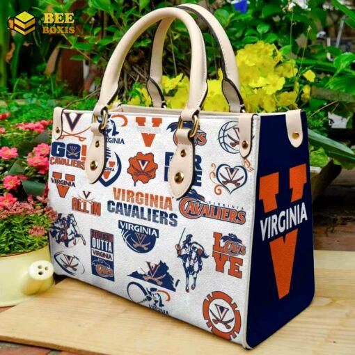 Virginia cavalier leather handbag gift for women