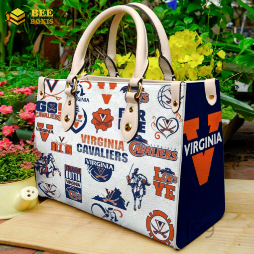 Virginia cavaliers leather handbag