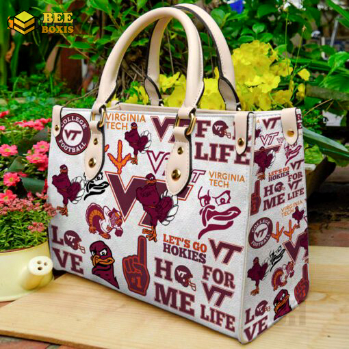 Virginia tech hokies leather handbag