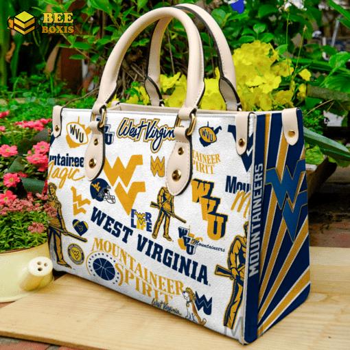 West virginia mountaineers leather handbag 2