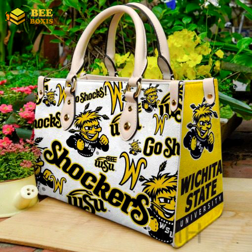 Wichita state leather handbag gift for women