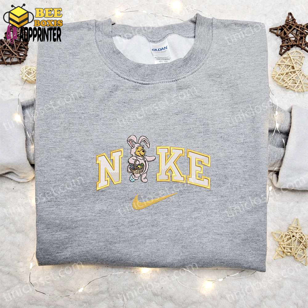 Winnie the pooh easter x nike embroidered shirt & thanksgiving day hoodie – best holiday gift ideas