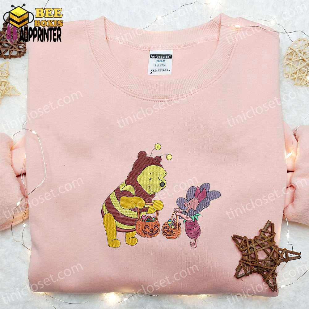 Winnie the pooh & piglet halloween sweatshirt: disney embroidered hoodie best gift ideas