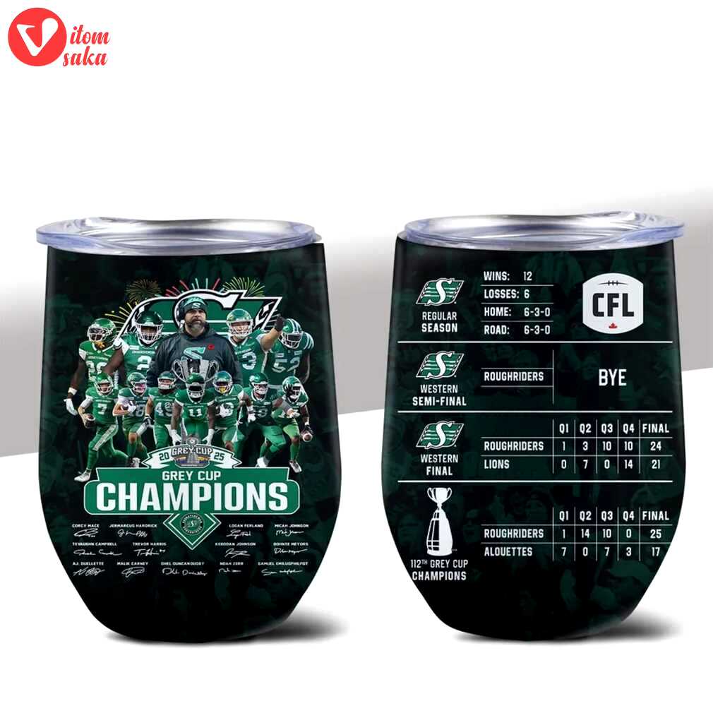 112 grey cup champs 20oz stainless steel tumbler