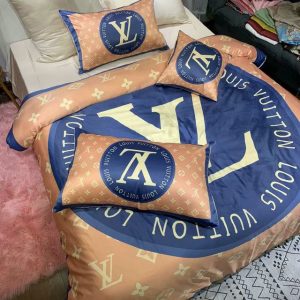 Lv type 99 bedding sets duvet cover lv bedroom sets luxury brand bedding