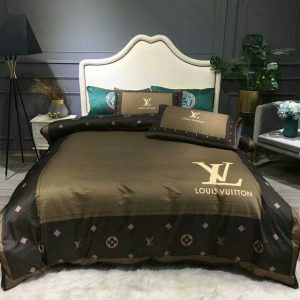 Lv type 80 bedding sets duvet cover lv bedroom sets luxury brand bedding