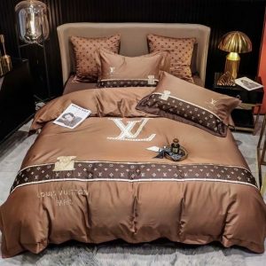 Lv type 76 bedding sets duvet cover lv bedroom sets luxury brand bedding