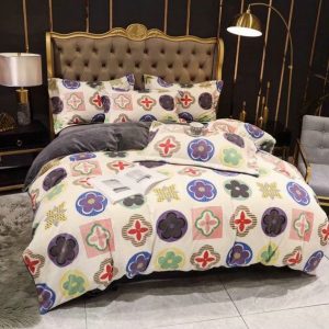 Lv type 75 bedding sets duvet cover lv bedroom sets luxury brand bedding