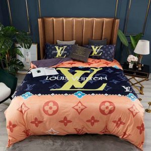 Lv type 68 bedding sets duvet cover lv bedroom sets luxury brand bedding