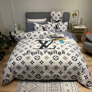 Lv type 64 bedding sets duvet cover lv bedroom sets luxury brand bedding