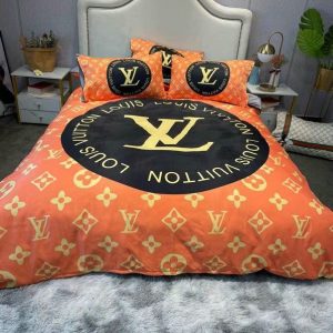 Lv type 49 bedding sets duvet cover lv bedroom sets luxury brand bedding