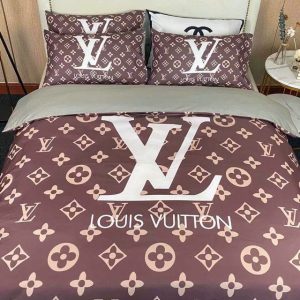 Lv type 46 bedding sets duvet cover lv bedroom sets luxury brand bedding