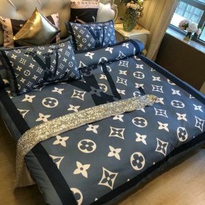 Lv type 45 bedding sets duvet cover lv bedroom sets luxury brand bedding