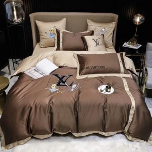 Lv type 32 bedding sets duvet cover lv bedroom sets luxury brand bedding